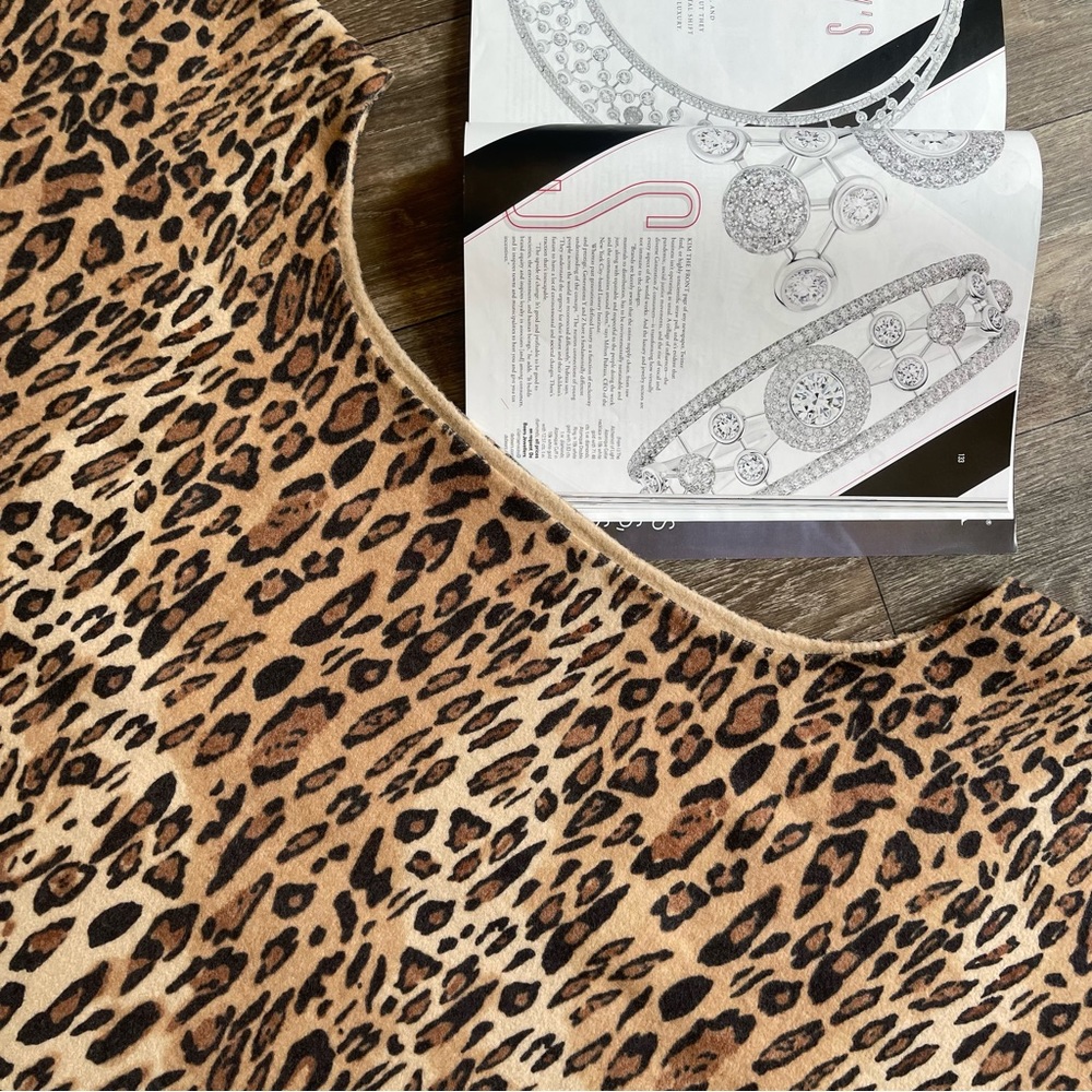 Leopard Print Multi-Purpose Reversible Wool Coat … - image 7